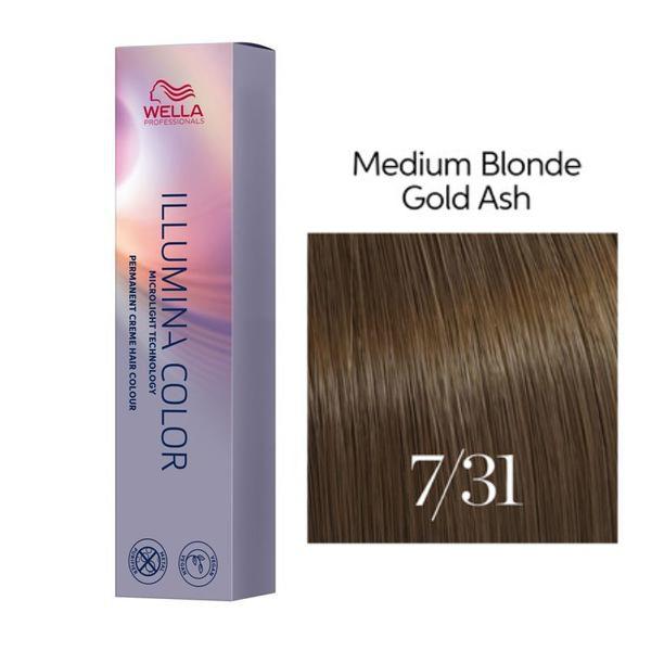 Vopsea Permanenta - Wella Professionals Illumina Color Nuanta 7/31 blond mediu auriu cenusiu Vopsea Permanenta - Wella Professionals Illumina Color Nuanta 7/31 blond mediu auriu cenusiu