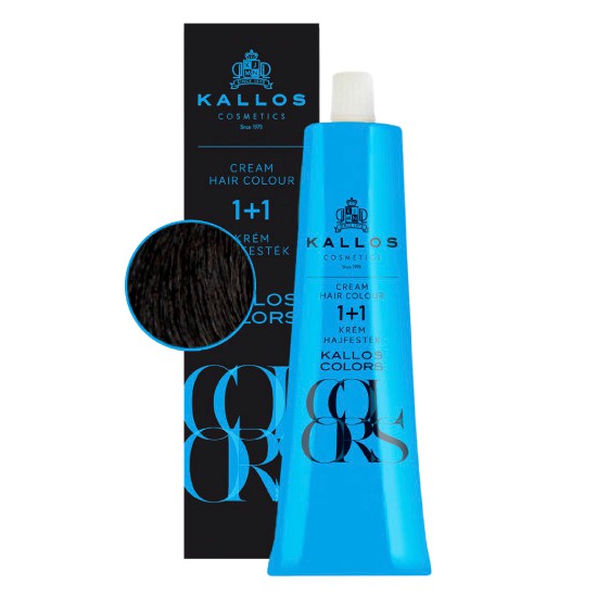 Vopsea Permanenta - Kallos Colors Cream Hair Colour nuanta 1N Negru Vopsea Permanenta - Kallos Colors Cream Hair Colour nuanta 1N Negru