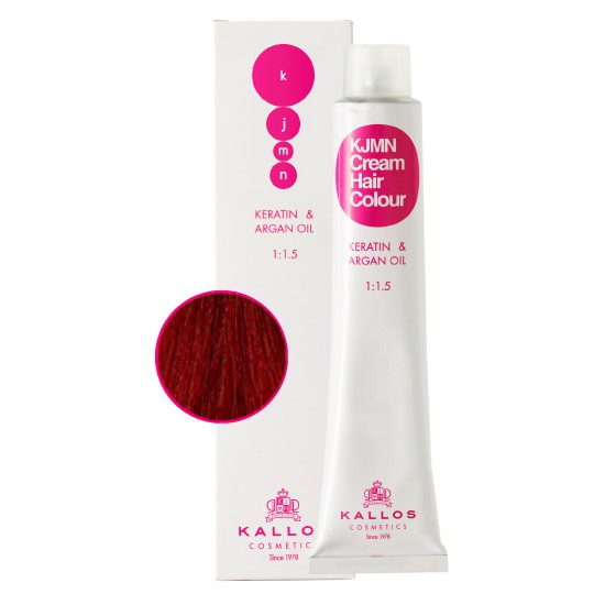 Vopsea Permanenta - Blond Inchis cu Nuanta de Roscat - Kallos KJMN Cream Hair Colour nuanta 6.66 Dark Red Blond 100ml Vopsea Permanenta - Blond Inchis cu Nuanta de Roscat - Kallos KJMN Cream Hair Colour nuanta 6.66 Dark Red Blond 100ml
