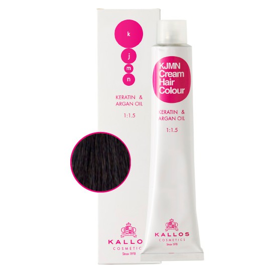 Vopsea Permanenta - Negru Albastrui - Kallos KJMN Cream Hair Colour nuanta 1.10 Blue Black 100ml Vopsea Permanenta - Negru Albastrui - Kallos KJMN Cream Hair Colour nuanta 1.10 Blue Black 100ml