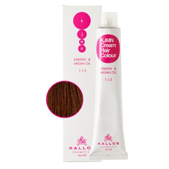 Vopsea Permanenta - Saten Deschis cu Nuanta de Mahon Auriu - Kallos KJMN Cream Hair Colour nuanta 5.35 Light Golden Mahogany Brown 100ml Vopsea Permanenta - Saten Deschis cu Nuanta de Mahon Auriu - Kallos KJMN Cream Hair Colour nuanta 5.35 Light Golden Mahogany Brown 100ml