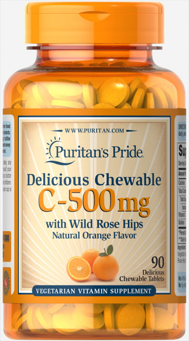 Puritan s Pride C-500 mg with rose hips 90 chewables