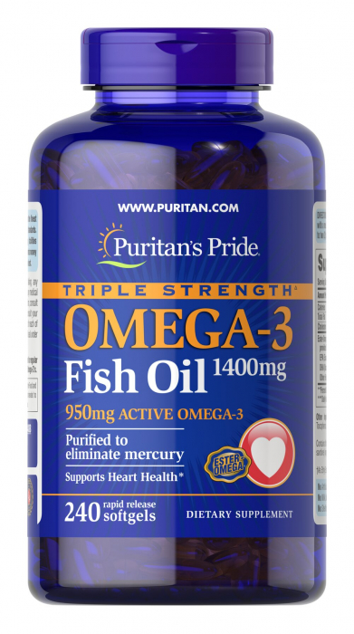 Puritan s Pride Triple Strength Omega-3 Fish Oil 1360 mg 120 softgels Puritan s Pride Triple Strength Omega-3 Fish Oil 1360 mg 120 softgels