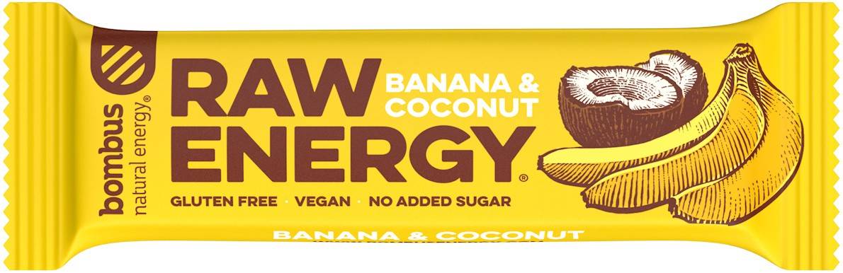 Baton proteic cu banane si nuca de cocos, eco-bio, 50g - Bombus