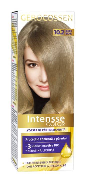 Vopsea de par permanenta intensse color, 10.2 blond inchis, 50ml - Gerocossen