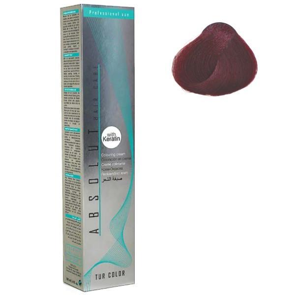 Vopsea Permanenta Absolut Hair Care Colouring Cream, nuanta 4.7 - Rosu Castaniu, 100ml Vopsea Permanenta Absolut Hair Care Colouring Cream, nuanta 4.7 - Rosu Castaniu, 100ml