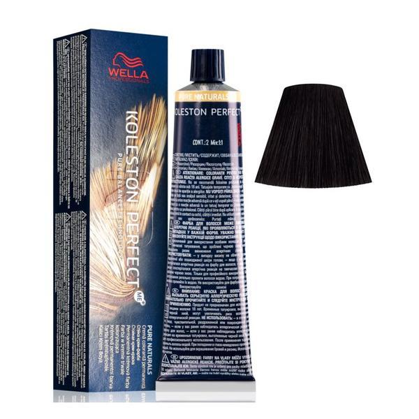 Vopsea Crema Permanenta - Wella Professionals Koleston Perfect ME+ Pure Naturals, nuanta 33/0 Castaniu Inchis Intens Vopsea Crema Permanenta - Wella Professionals Koleston Perfect ME+ Pure Naturals, nuanta 33/0 Castaniu Inchis Intens