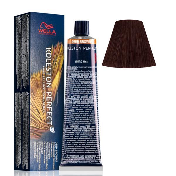 Vopsea Crema Permanenta - Wella Professionals Koleston Perfect ME+ Deep Browns, nuanta 5/75 Castaniu Deschis Maro Mahon Vopsea Crema Permanenta - Wella Professionals Koleston Perfect ME+ Deep Browns, nuanta 5/75 Castaniu Deschis Maro Mahon