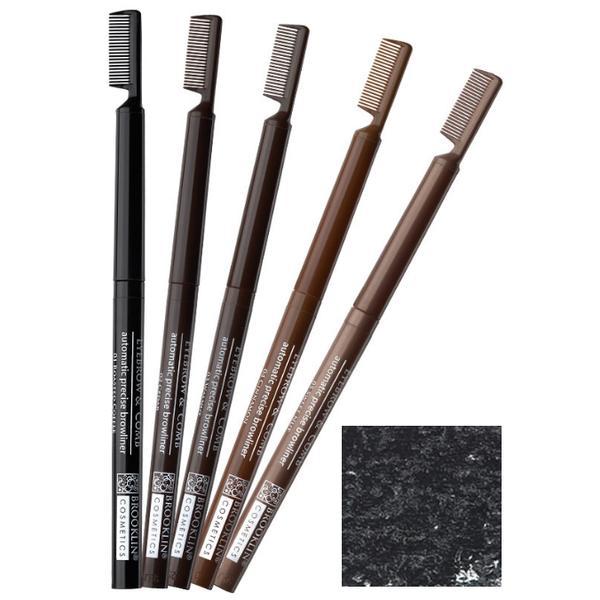 Creion Contur Sprancene Retractabil cu Perie Impala Brooklin, nuanta 1 Black Creion Contur Sprancene Retractabil cu Perie Impala Brooklin, nuanta 1 Black