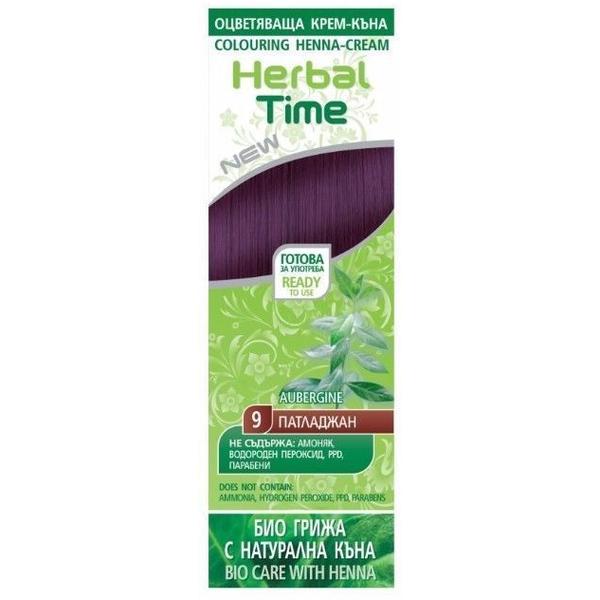 Crema Coloranta pe Baza de Henna Rosa Impex Herbal Time, nuanta 9 Aubergine, 75ml Crema Coloranta pe Baza de Henna Rosa Impex Herbal Time, nuanta 9 Aubergine, 75ml