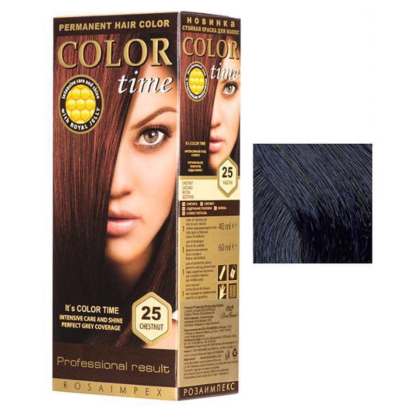 Vopsea Permanenta pentru Par Rosa Impex Color Time, nuanta 11 Blue Black Vopsea Permanenta pentru Par Rosa Impex Color Time, nuanta 11 Blue Black