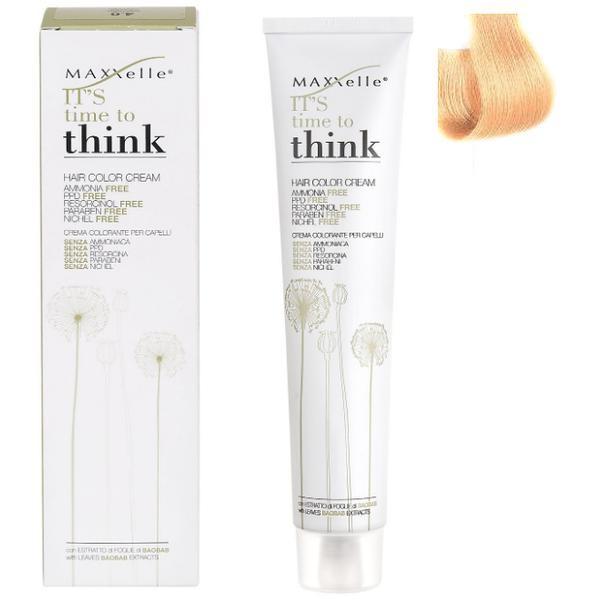 Vopsea de Par Demi-permanenta cu Ulei de Argan - Maxxelle Think Hair Color Cream, nuanta 9.3 Very Light Blonde Golden Vopsea de Par Demi-permanenta cu Ulei de Argan - Maxxelle Think Hair Color Cream, nuanta 9.3 Very Light Blonde Golden