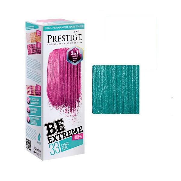 Vopsea de Par Semi-Permanenta Rosa Impex BeExtreme Prestige VIP's, nuanta BE55 Turquoise, 100 ml: Vopsea de Par Semi-Permanenta Rosa Impex BeExtreme Prestige VIP's, nuanta BE55 Turquoise, 100 ml:
