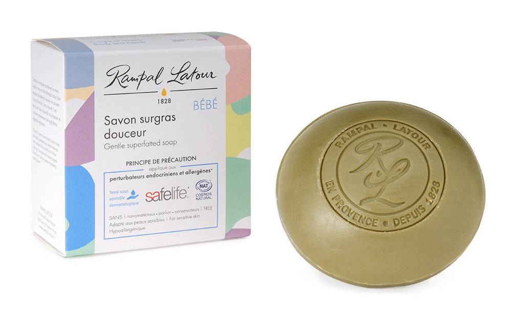 Sapun de Marsilia delicat supragras, Safe Life BABY, 100g - Rampal Latour