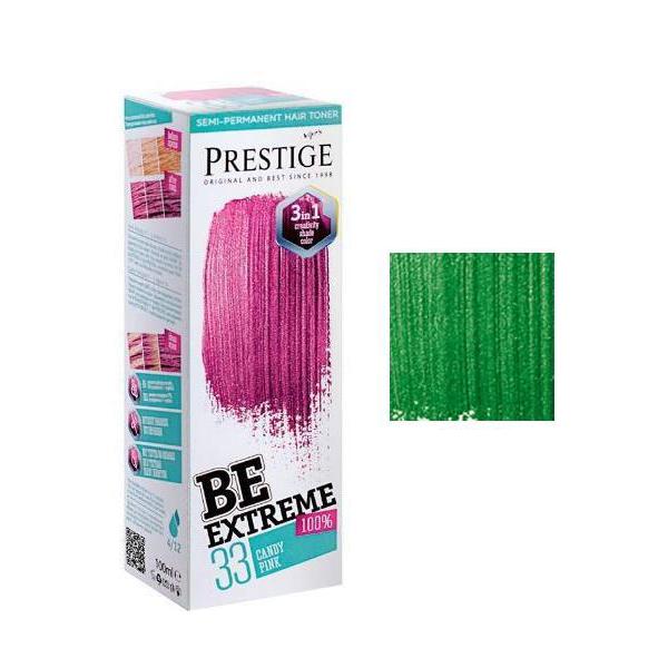 Vopsea de Par Semi-Permanenta Rosa Impex BeExtreme Prestige VIP's, nuanta BE50 Wild Green, 100ml Vopsea de Par Semi-Permanenta Rosa Impex BeExtreme Prestige VIP's, nuanta BE50 Wild Green, 100ml