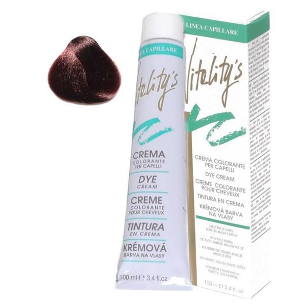 Crema Coloranta Permanenta - Vitality's Linea Capillare Dye Cream, nuanta 5/45 Deep Red Chestnut, 100ml Crema Coloranta Permanenta - Vitality's Linea Capillare Dye Cream, nuanta 5/45 Deep Red Chestnut, 100ml