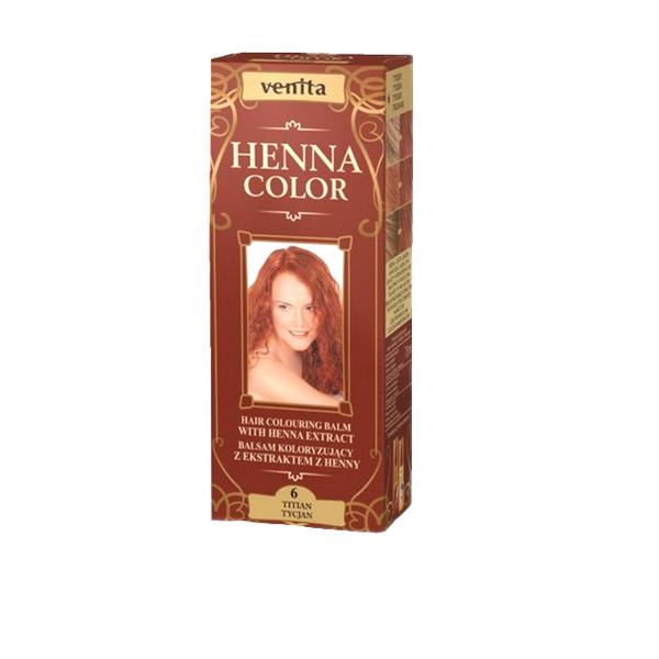 Balsam Colorant cu Extract de Henna Henna Sonia, Nr.6 Rosu Titan, 75 ml Balsam Colorant cu Extract de Henna Henna Sonia, Nr.6 Rosu Titan, 75 ml