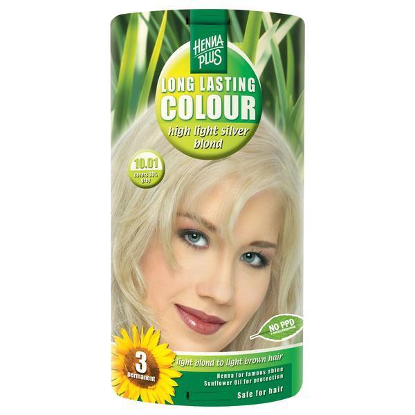 Vopsea par, Long Lasting Colour, 10.01 High Light Silver Blond, Hennaplus Vopsea par, Long Lasting Colour, 10.01 High Light Silver Blond, Hennaplus