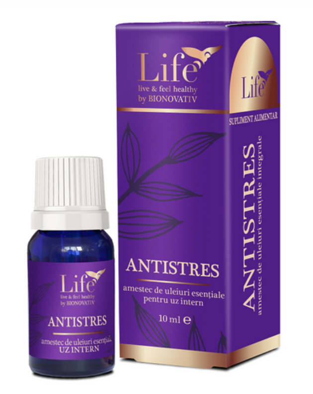 Antistres, amestec de uleiuri esentiale, 10ml - Bionovativ