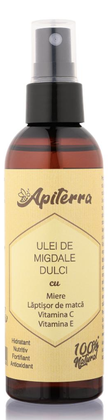 Ulei de migdale dulci cu miere, laptisor de matca, vitamina C si E, 100ml - Apicola Pastoral Georgescu Ulei de migdale dulci cu miere, laptisor de matca, vitamina C si E, 100ml - Apicola Pastoral Georgescu