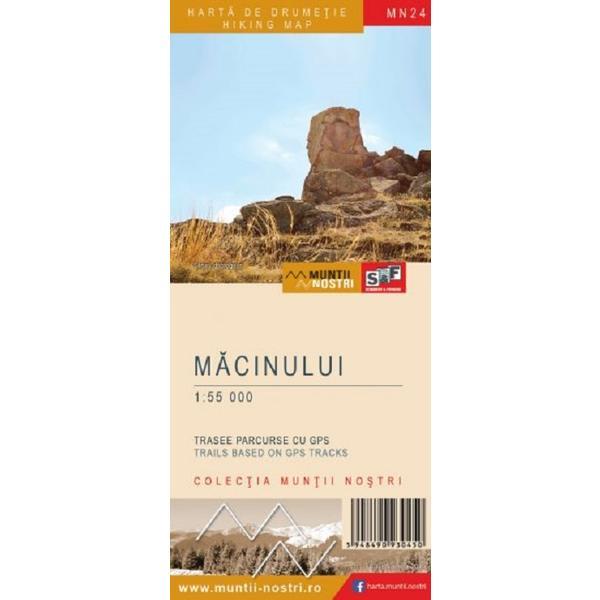 Muntii Macinului. Harta de drumetie - Muntii nostri, editura Schubert & Franzke Muntii Macinului. Harta de drumetie - Muntii nostri, editura Schubert & Franzke