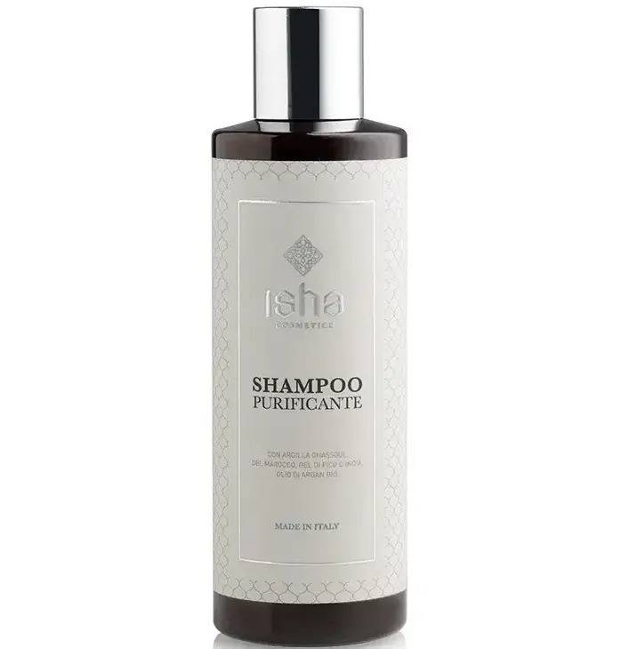 Sampon purificant cu argila Ghassoul, 200 ml, Isha