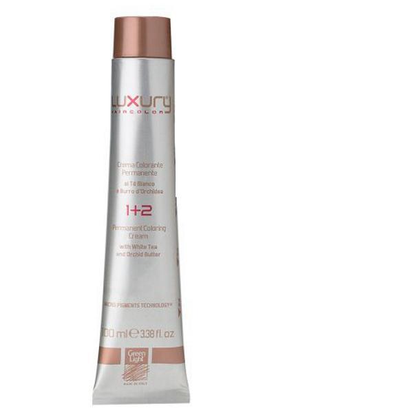 Vopsea Crema Permanenta Luxury Green Light, nuanta Castano Chiaro Irise 5.2, 100 ml Vopsea Crema Permanenta Luxury Green Light, nuanta Castano Chiaro Irise 5.2, 100 ml