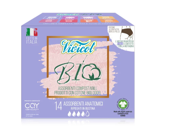 Absorbante de zi din bumbac, eco-bio, hipoalergenic, compostabil, fara aripioare, 4 picaturi, 14 buc, VIVICOT BIO Absorbante de zi din bumbac, eco-bio, hipoalergenic, compostabil, fara aripioare, 4 picaturi, 14 buc, VIVICOT BIO