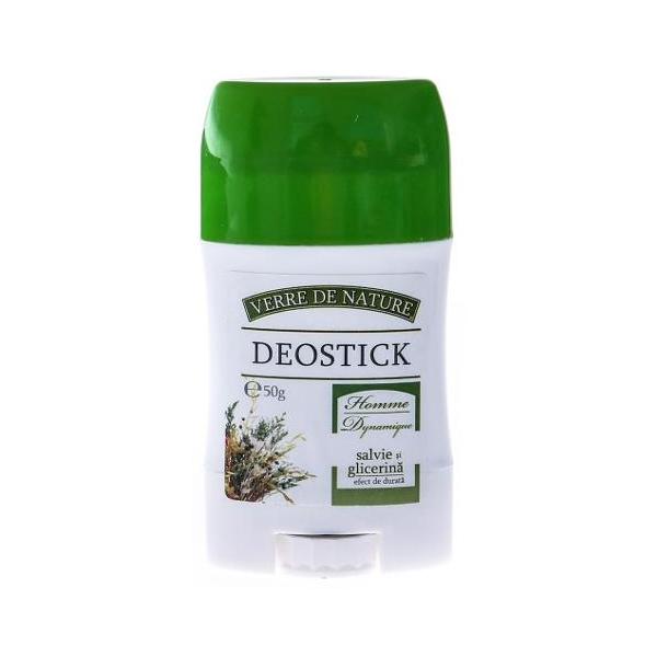 Deodorant Stick cu Salvie si Glicerina Verre de Nature Homme Dynamique Manicos, 50g Deodorant Stick cu Salvie si Glicerina Verre de Nature Homme Dynamique Manicos, 50g