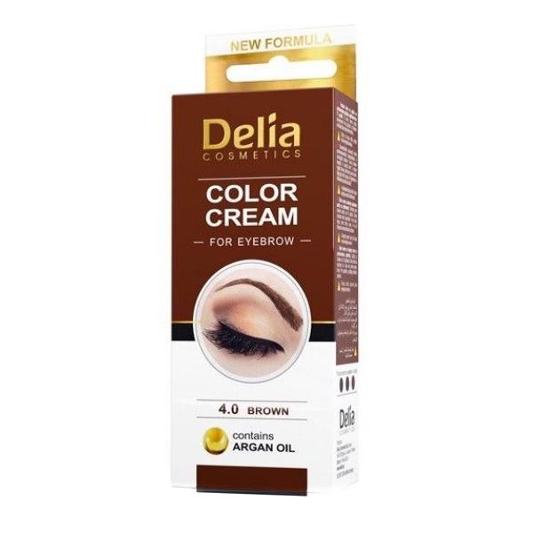 Vopsea pentru Sprancene cu Ulei de Argan Delia Cosmetics, nuanta 4.0 Maro, 15ml Vopsea pentru Sprancene cu Ulei de Argan Delia Cosmetics, nuanta 4.0 Maro, 15ml
