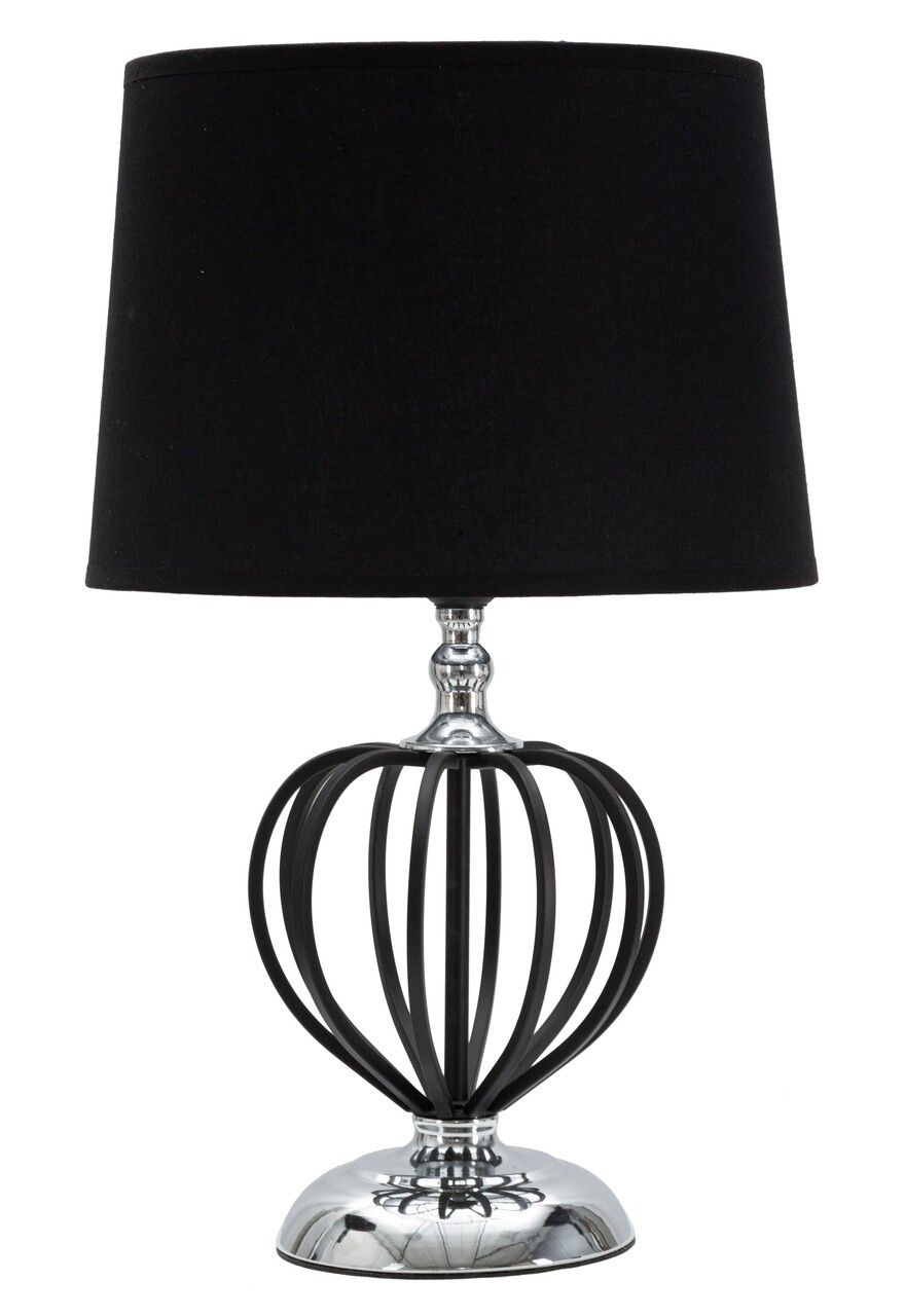 Lampa de masa Darky Silver, Mauro Ferretti, Ø28 x 44.5 cm, 1 x E27, 40W, fier/PVC/textil Lampa de masa Darky Silver, Mauro Ferretti, Ø28 x 44.5 cm, 1 x E27, 40W, fier/PVC/textil