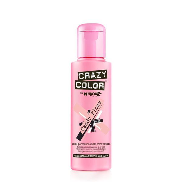 Crazy Color vopsea nuantatoare semipermanenta 100 ml - candy floss nr.65 Crazy Color vopsea nuantatoare semipermanenta 100 ml - candy floss nr.65