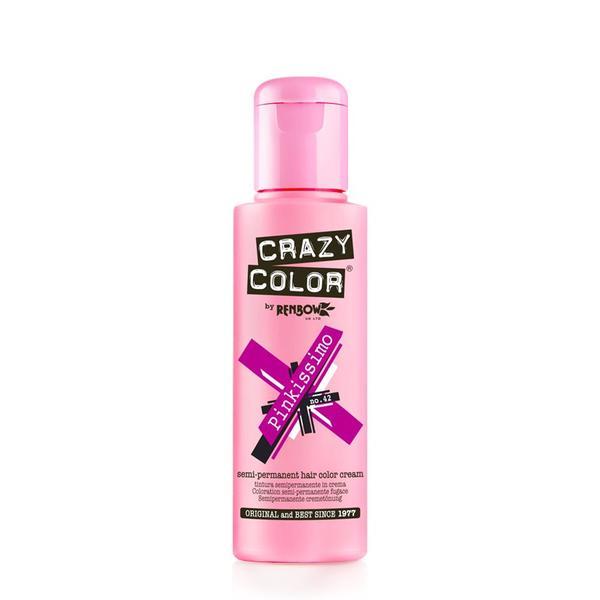 Crazy Color vopsea nuantatoare semipermanenta 100 ml - pinkissimo nr.42 Crazy Color vopsea nuantatoare semipermanenta 100 ml - pinkissimo nr.42