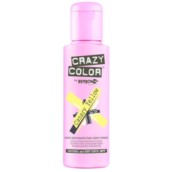 Crazy Color vopsea nuantatoare semipermanenta 100 ml - yellow nr.49 Crazy Color vopsea nuantatoare semipermanenta 100 ml - yellow nr.49