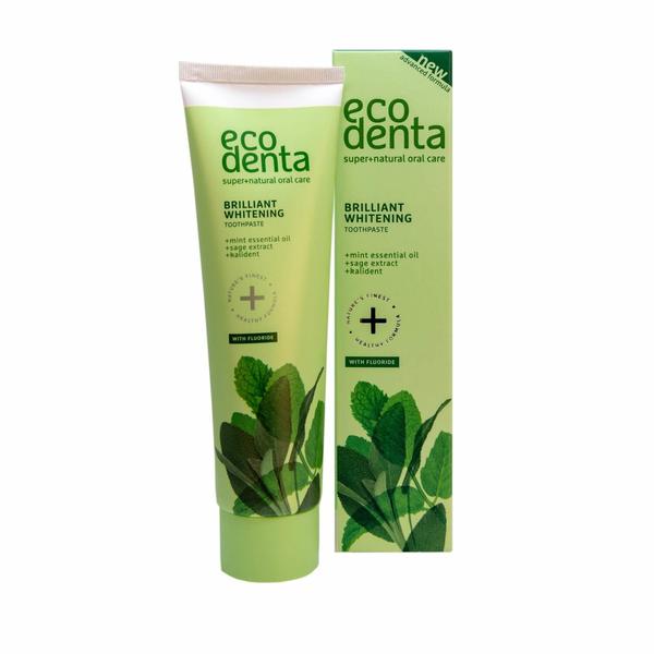 Pasta de Dinti pentru Albire cu Ulei de Menta, Extract de Salvie si Kalident Ecodenta, 100ml Pasta de Dinti pentru Albire cu Ulei de Menta, Extract de Salvie si Kalident Ecodenta, 100ml