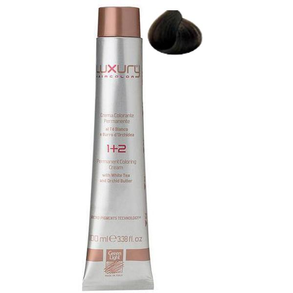 Vopsea Crema Permanenta Luxury Green Light, nuanta Dark Metallic Blond 6.111, 100 ml Vopsea Crema Permanenta Luxury Green Light, nuanta Dark Metallic Blond 6.111, 100 ml
