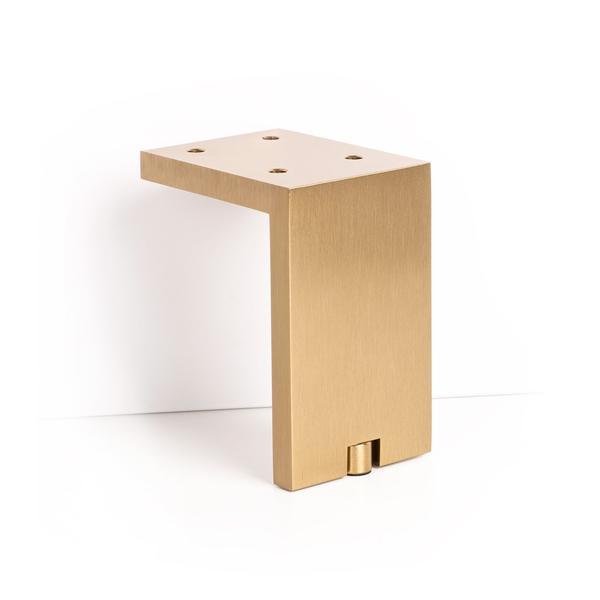 Picior pentru mobilier reglabil, Fonda, H100 mm, finisaj alama shadow periata - Viefe Picior pentru mobilier reglabil, Fonda, H100 mm, finisaj alama shadow periata - Viefe