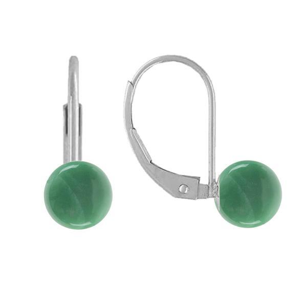 Cercei Argint Clasici si Pietre Semipretioase Naturale de Aventurin de 8 mm Cercei Argint Clasici si Pietre Semipretioase Naturale de Aventurin de 8 mm