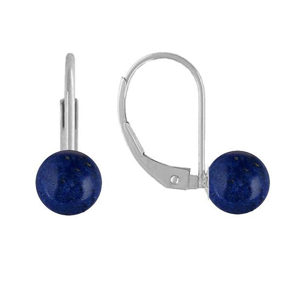 Cercei Argint Clasici si Pietre Semipretioase Naturale de Lapis Lazuli de 8 mm Cercei Argint Clasici si Pietre Semipretioase Naturale de Lapis Lazuli de 8 mm
