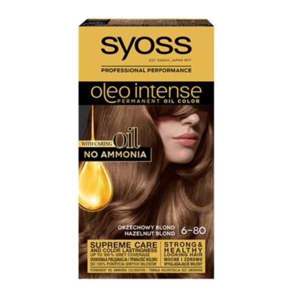 Vopsea de par fara amoniac, Syoss Oleo Intense, nuanta 6-80 Blond Aluna Vopsea de par fara amoniac, Syoss Oleo Intense, nuanta 6-80 Blond Aluna