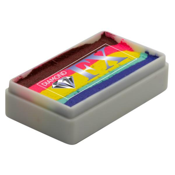 Vopsea pentru față sau corp, Diamond FX Splitcake Curcubeu Real, 28 g Vopsea pentru față sau corp, Diamond FX Splitcake Curcubeu Real, 28 g