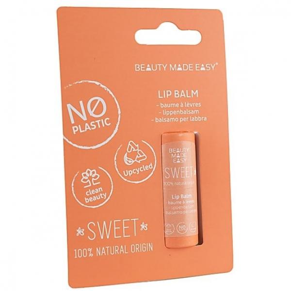 Balsam de Buze Zero Plastic cu Ceara de Albine Organica Lip Balm Sweet Beauty Made Easy, 6 g Balsam de Buze Zero Plastic cu Ceara de Albine Organica Lip Balm Sweet Beauty Made Easy, 6 g