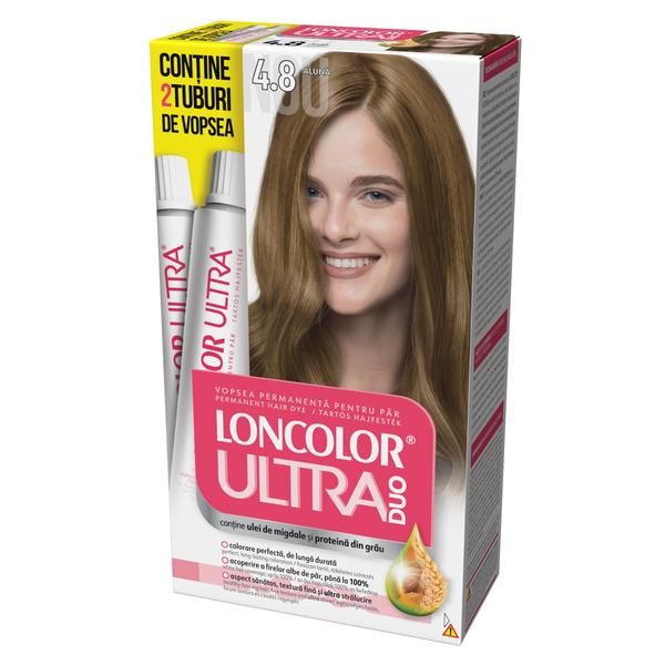 Vopsea Permanenta pentru Par Loncolor Ultra Max, nuanta 4.8 aluna Vopsea Permanenta pentru Par Loncolor Ultra Max, nuanta 4.8 aluna