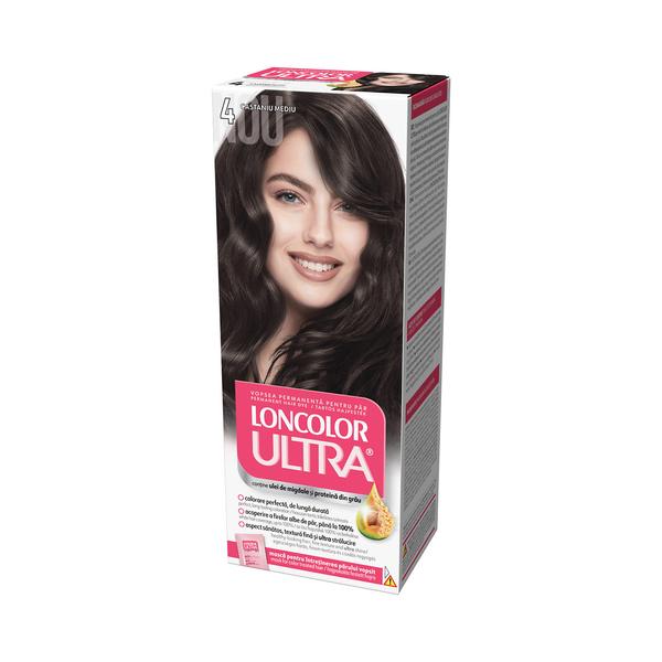 Vopsea Permanenta pentru Par Loncolor Ultra, nuanta 4 castaniu mediu Vopsea Permanenta pentru Par Loncolor Ultra, nuanta 4 castaniu mediu