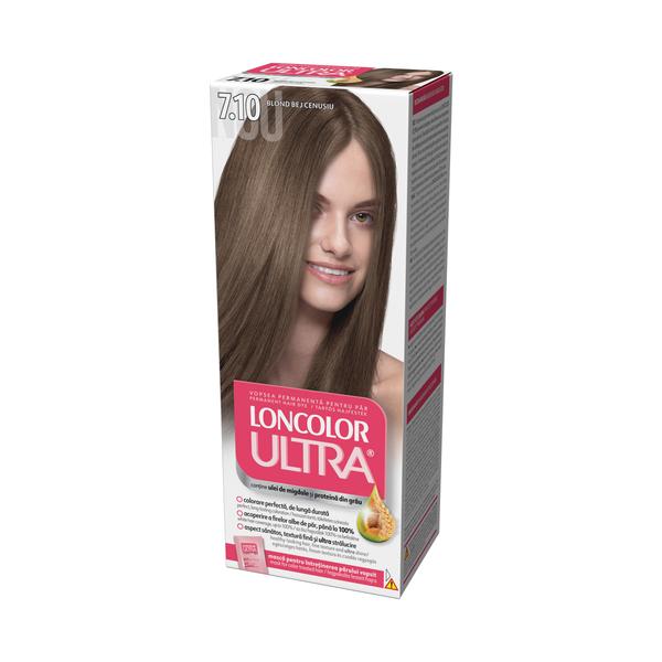Vopsea Permanenta pentru Par Loncolor Ultra, nuanta 7.10 blond bej cenusiu Vopsea Permanenta pentru Par Loncolor Ultra, nuanta 7.10 blond bej cenusiu
