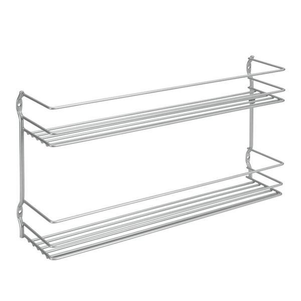 Suport pentru condimente cu 2 nivele, Pepito 2, gri, 36 x 8 x 19 cm Suport pentru condimente cu 2 nivele, Pepito 2, gri, 36 x 8 x 19 cm