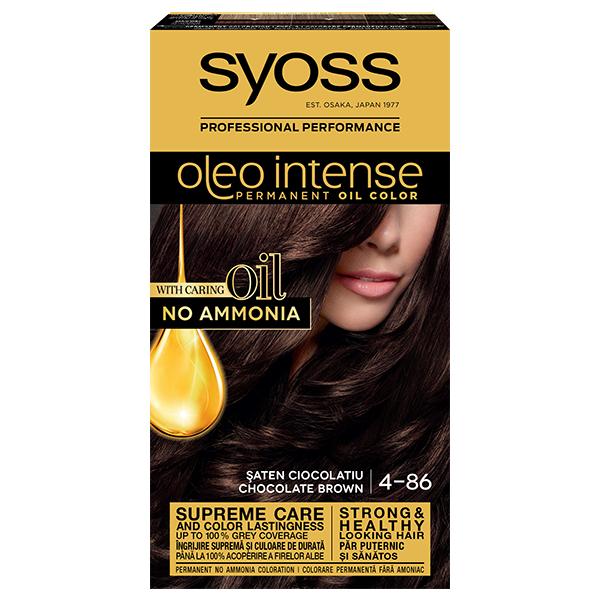 Vopsea de Par Demi-permanenta - Syoss Professional Performance Oleo Intense Permanent Oil Color, nuanta 4-86 Saten Ciocolatiu Vopsea de Par Demi-permanenta - Syoss Professional Performance Oleo Intense Permanent Oil Color, nuanta 4-86 Saten Ciocolatiu