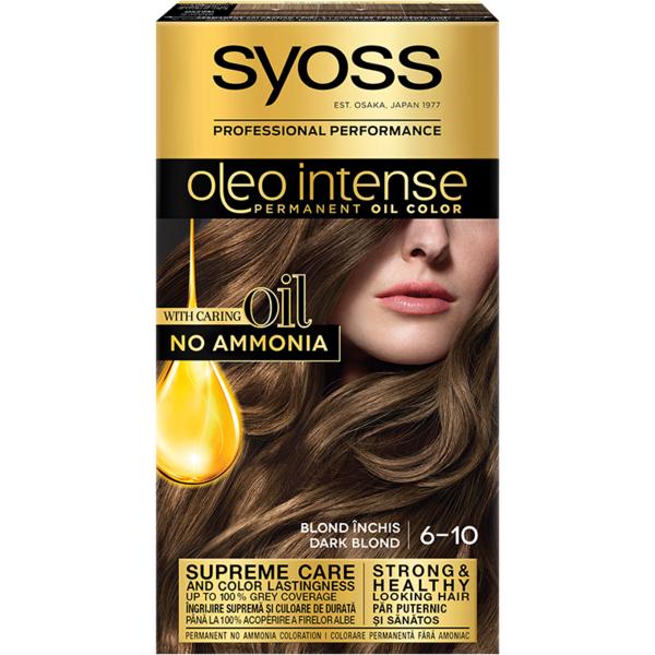 Vopsea de Par Demi-permanenta - Syoss Professional Performance Oleo Intense Permanent Oil Color, nuanta 6-10 Blond Inchis Vopsea de Par Demi-permanenta - Syoss Professional Performance Oleo Intense Permanent Oil Color, nuanta 6-10 Blond Inchis
