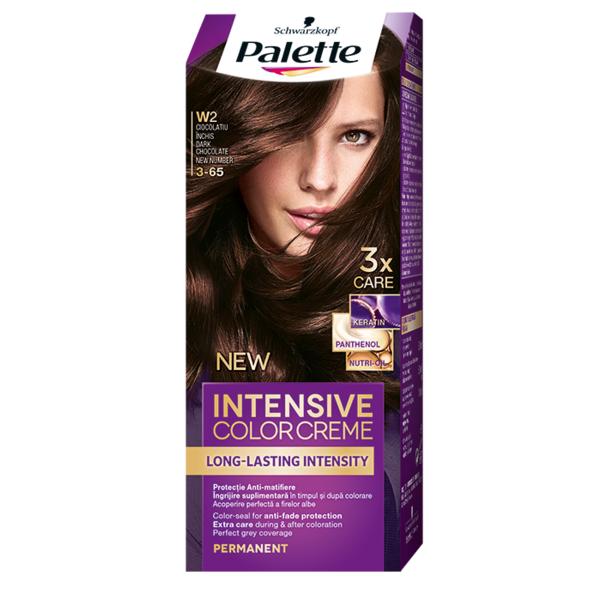 Vopsea de Par Permanenta - Schwarzkopf Palette Intensive Color Creme Long-Lasting Intensity Permanent, nuanta 3-65 (W2) Ciocolatiu Inchis Vopsea de Par Permanenta - Schwarzkopf Palette Intensive Color Creme Long-Lasting Intensity Permanent, nuanta 3-65 (W2) Ciocolatiu Inchis