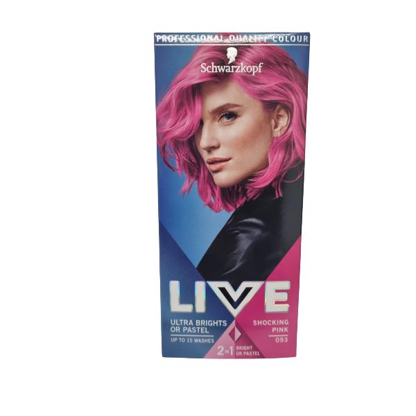 Vopsea de Par - Schwarzkopf Live Ultra 2 in 1 Brights or Pastel, nuanta 093 Shocking Pink Vopsea de Par - Schwarzkopf Live Ultra 2 in 1 Brights or Pastel, nuanta 093 Shocking Pink